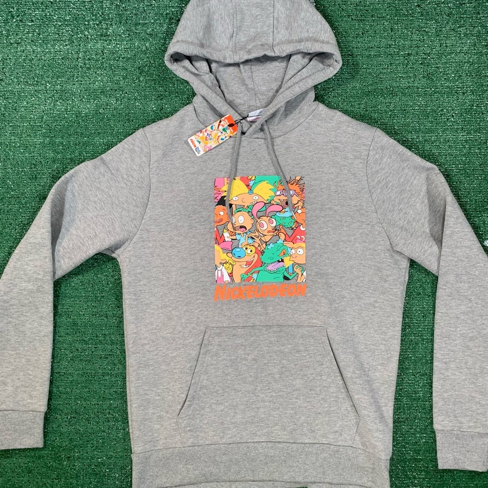 Nickelodeon Assorted Cartoons Hoodie Size Large